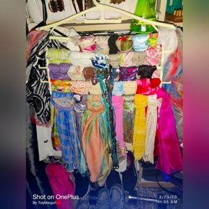 Mix of short scarves a few long